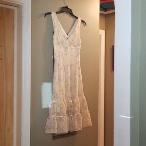 Pale yellow floral dress